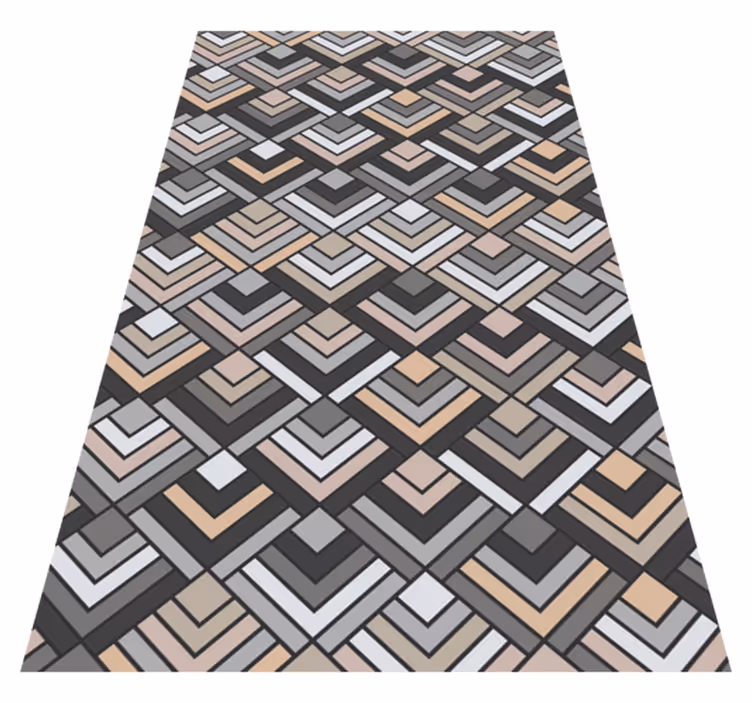 Tapis vinyles géométriques formes de chevrons superposées - TenStickers