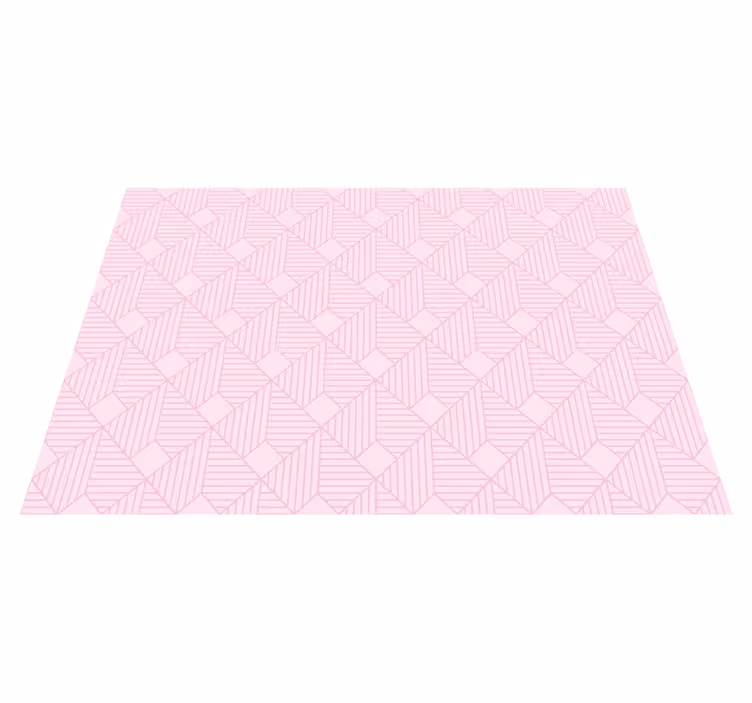 Tapis vinyles géométriques motifs roses élégants - TenStickers