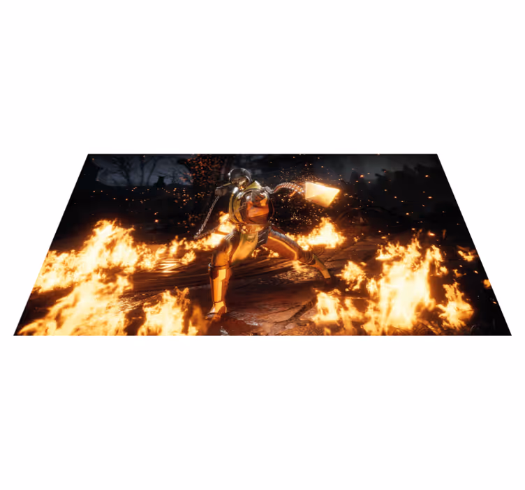 Tapis vinyle ado action de caractère fougueuse - TenStickers