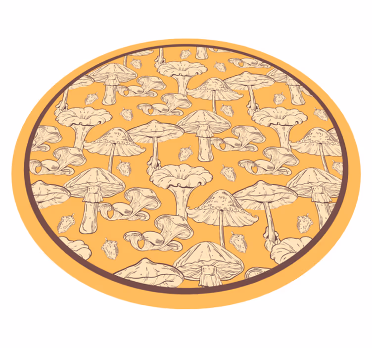Tapis vinyle nature style champignon - TenStickers