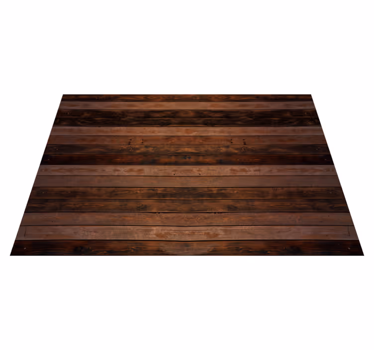 Tapis vinyle imitation parquet nuance brun foncé réaliste - TenStickers