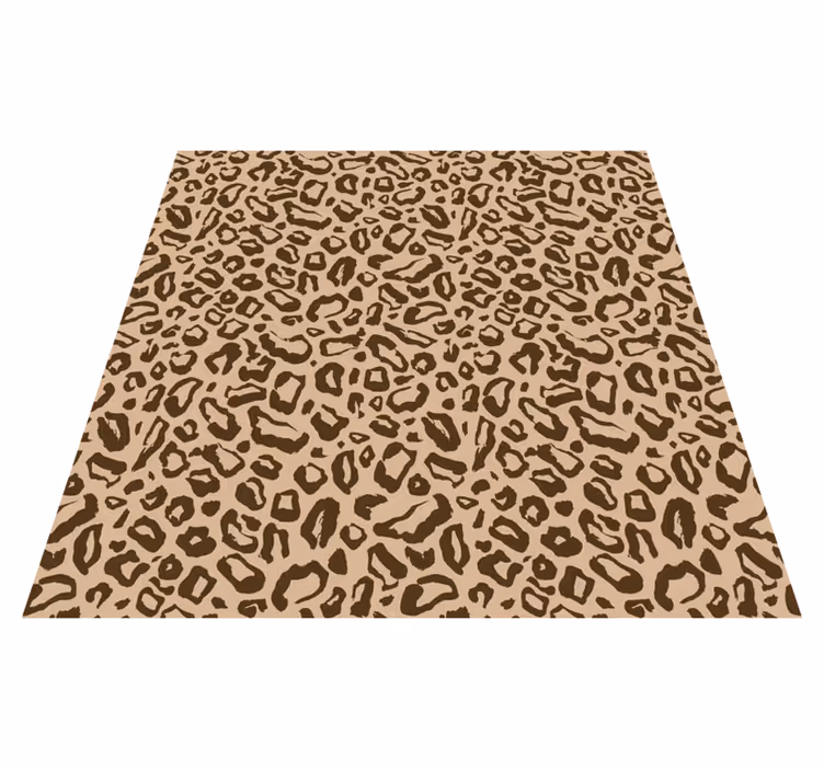 Tapis vinyle animal imprimé léopard marron - TenStickers