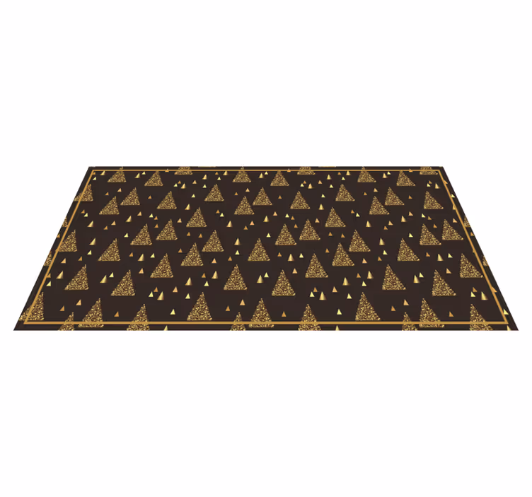 Tapis vinyle noël motifs triangulaires festifs - TenStickers
