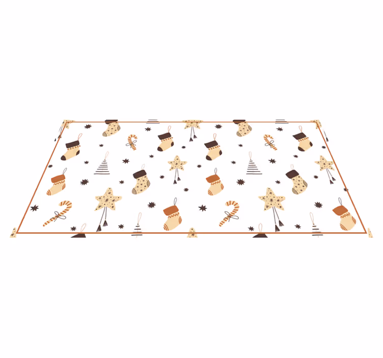 Tapis vinyle noël célébrations de vacances blanches - TenStickers