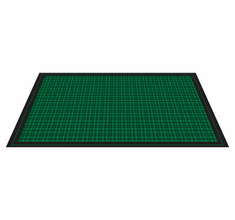 Tapis vinyles géométriques motif à carreaux verts - TenStickers
