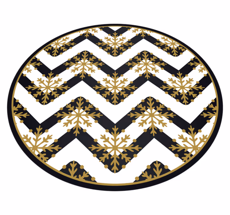Tapis vinyle noël motif de flocon de neige à chevrons - TenStickers