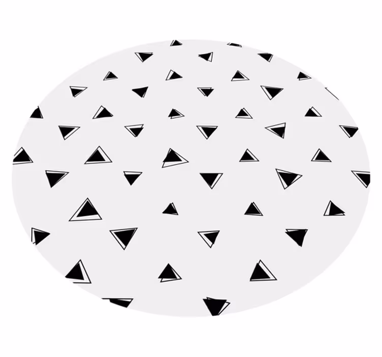 Tapis vinyles géométriques triangles noirs monochromes - TenStickers