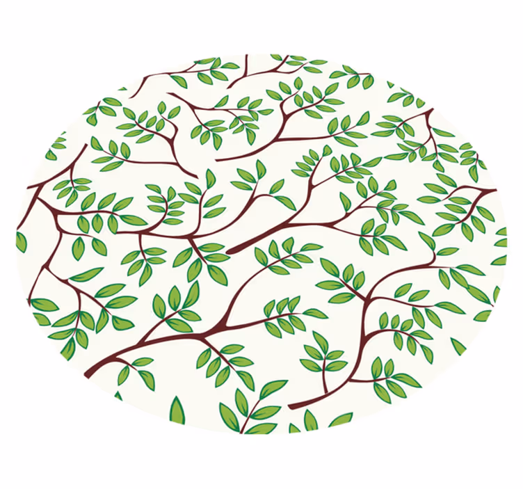Tapis vinyle nature motif de branches feuillues - TenStickers