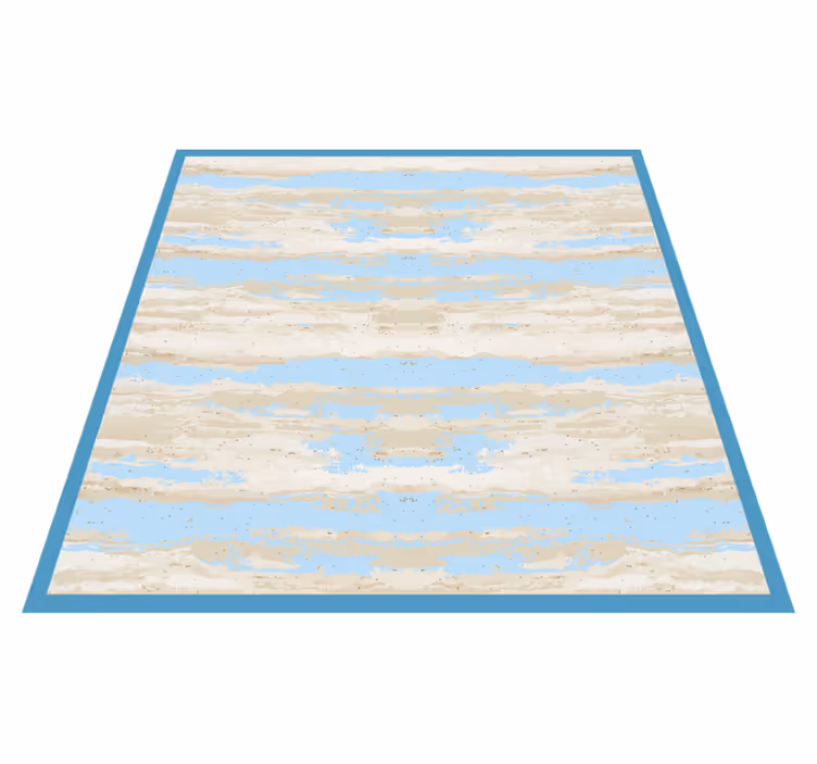 Tapis vinyle imitation parquet reproduction grise et bleue - TenStickers