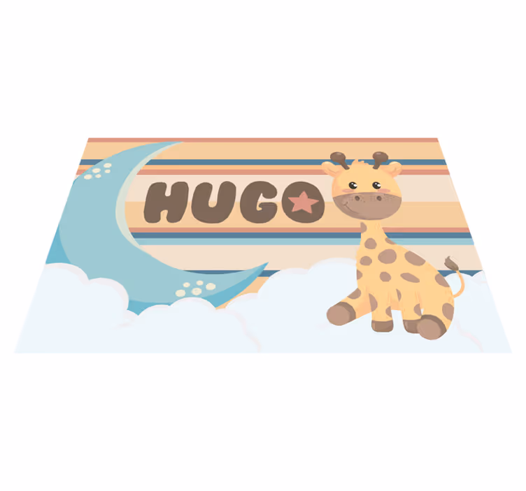 Tapis vinyle personnalisé conception de girafe - TenStickers