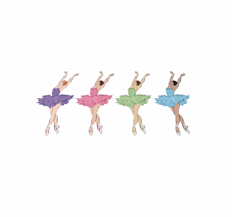 Tapis vinyle autres tapis ensemble de danseurs de ballet - TenStickers