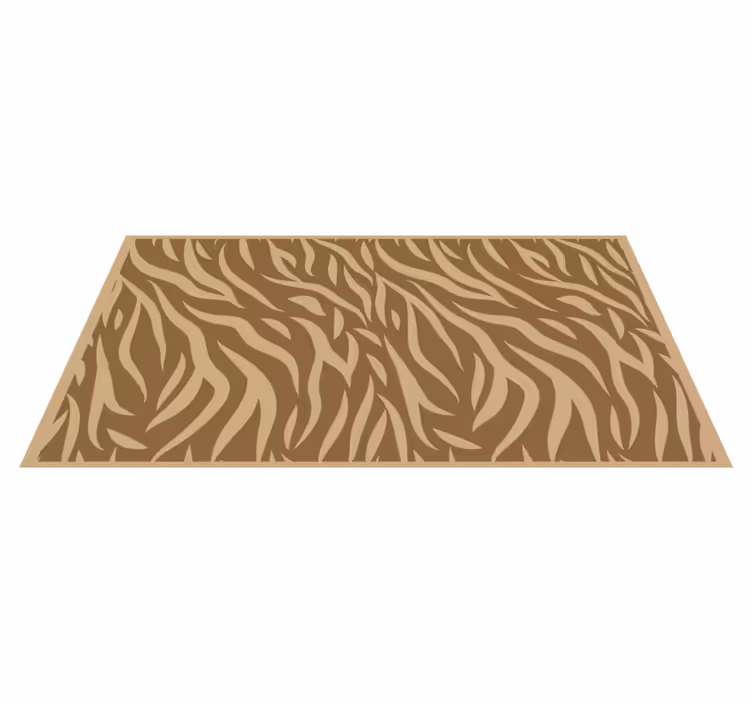 Tapis vinyle animal motifs zébrés marron - TenStickers