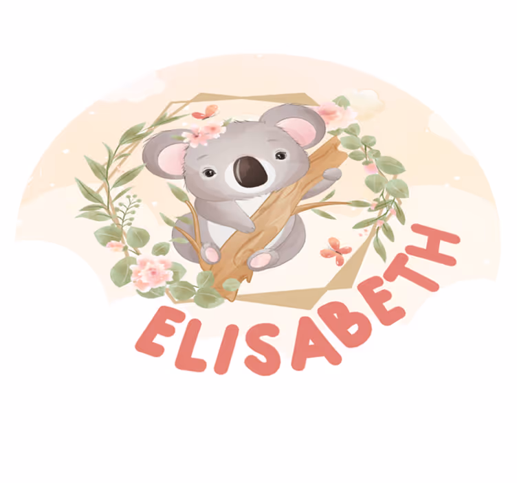 Tapis vinyle personnalisé koala adorable - TenStickers