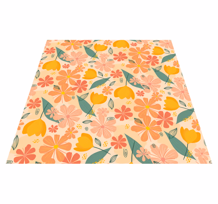 Tapis vinyle fleurs et plantes Éclosions florales printemps - TenStickers