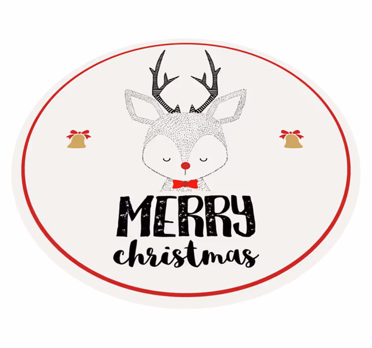 Tapis vinyle noël œuvre de renne festif - TenStickers