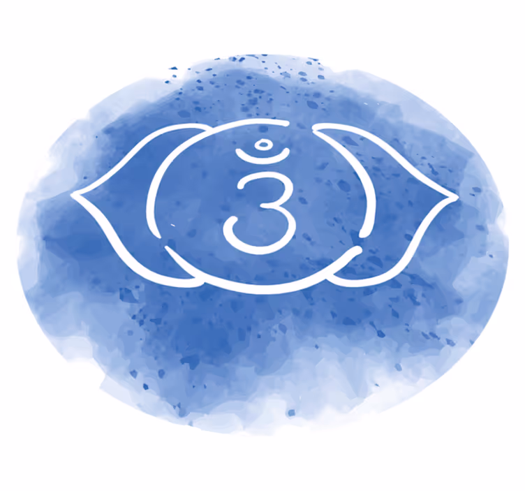 Tapis vinyle mandala symbole bleu apaisant - TenStickers