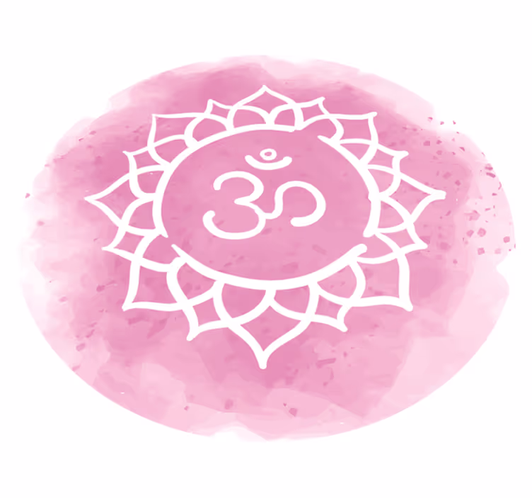 Tapis vinyle mandala symbole du lotus rose - TenStickers