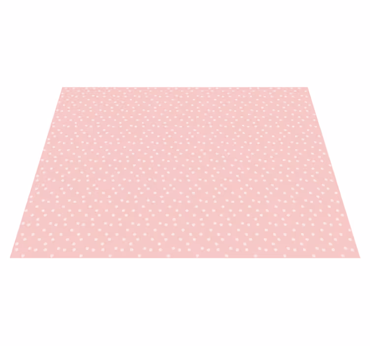 Tapis vinyle chambre bébé pois roses - TenStickers