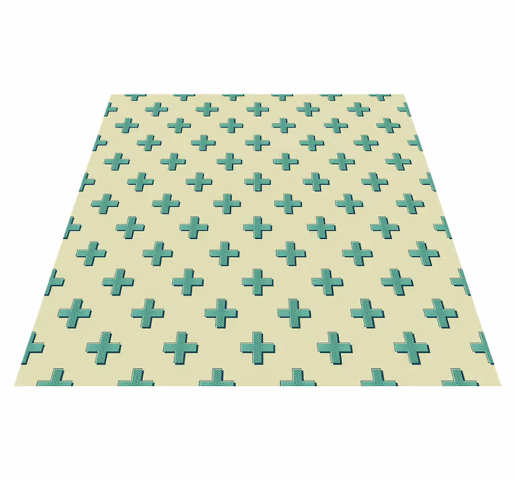 Tapis vinyles géométriques formes menthe plus - TenStickers