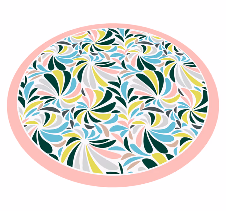 Tapis vinyle chambre bébé tourbillons floraux colorés - TenStickers