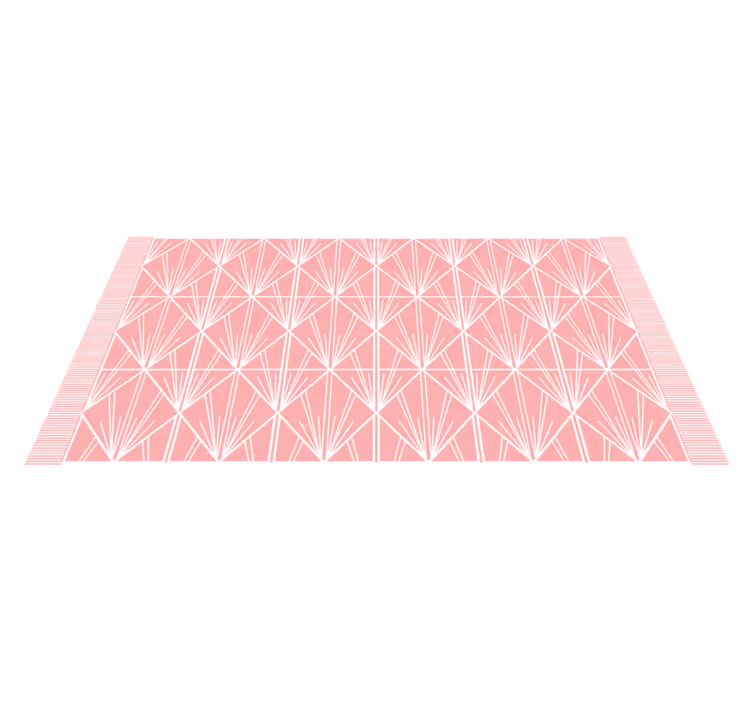 Tapis vinyle carreaux de ciment schéma géométrique rose - TenStickers