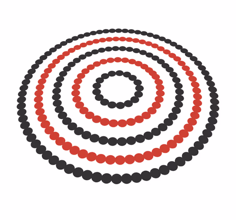 Tapis vinyles géométriques motif à points en spirale - TenStickers