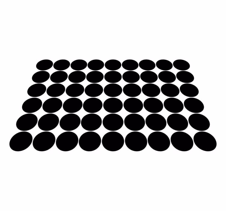 Tapis vinyles géométriques motif de cercle monochrome - TenStickers