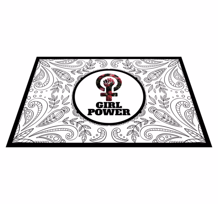 Tapis vinyle citation déclaration sur le pouvoir des filles - TenStickers