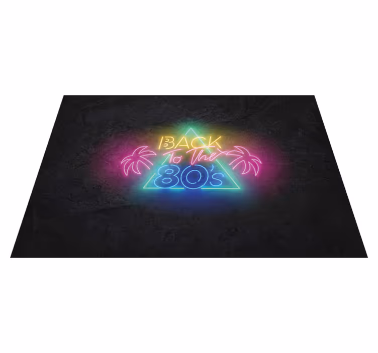 Tapis vinyle rétro retour aux années 80 - TenStickers
