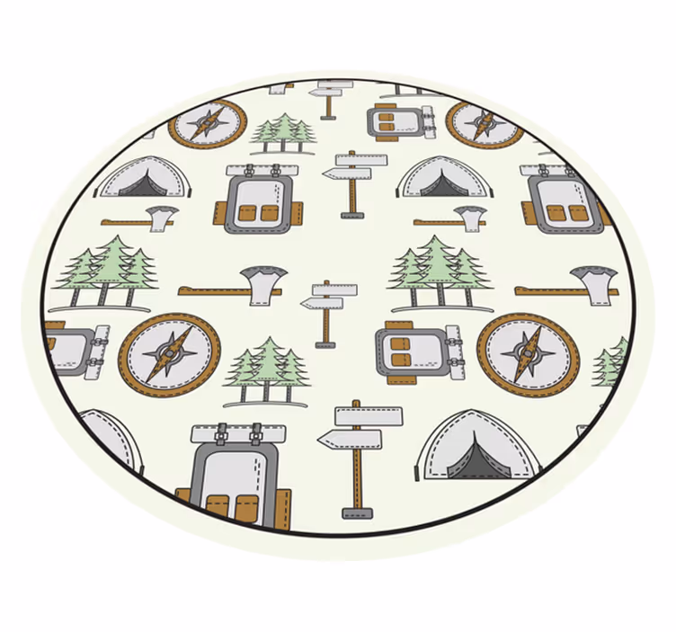 Tapis vinyle autouroute idée d'expédition de camping - TenStickers