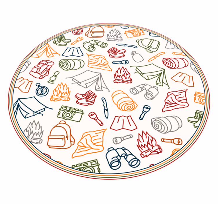 Tapis vinyle autres tapis icônes d'équipement d'aventure - TenStickers