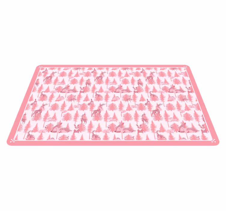 Tapis vinyle chambre bébé scène ludique dans les bois - TenStickers