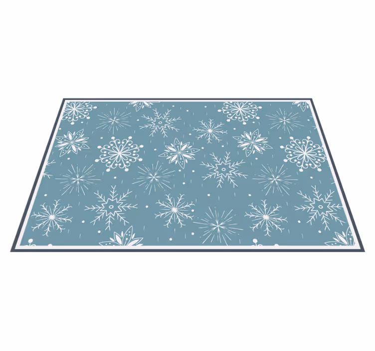 Tapis vinyle noël style flocon de neige - TenStickers