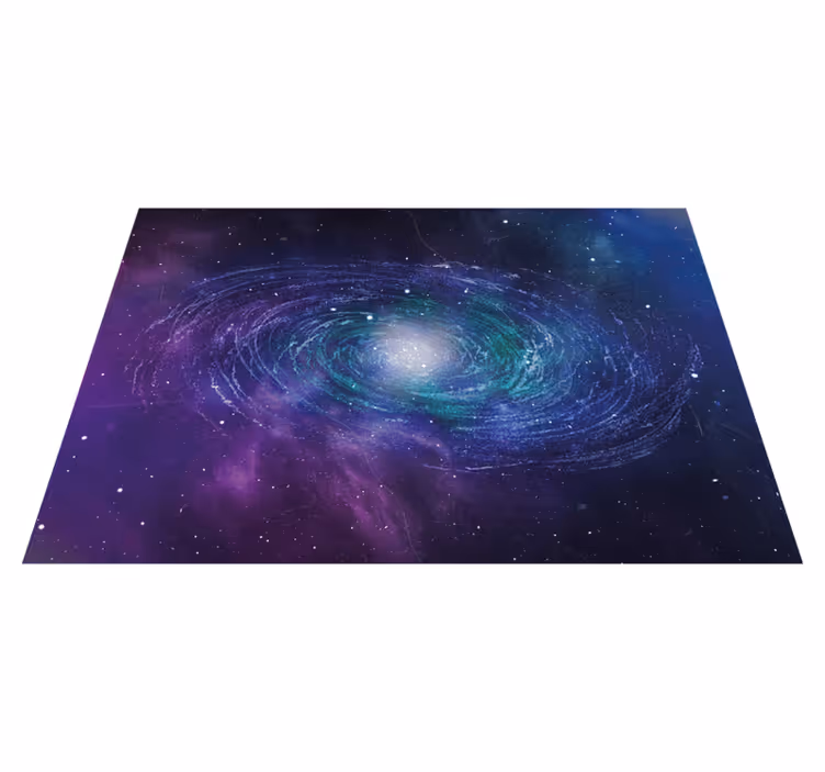 Tapis vinyle étoile motif tourbillonnant galactique - TenStickers