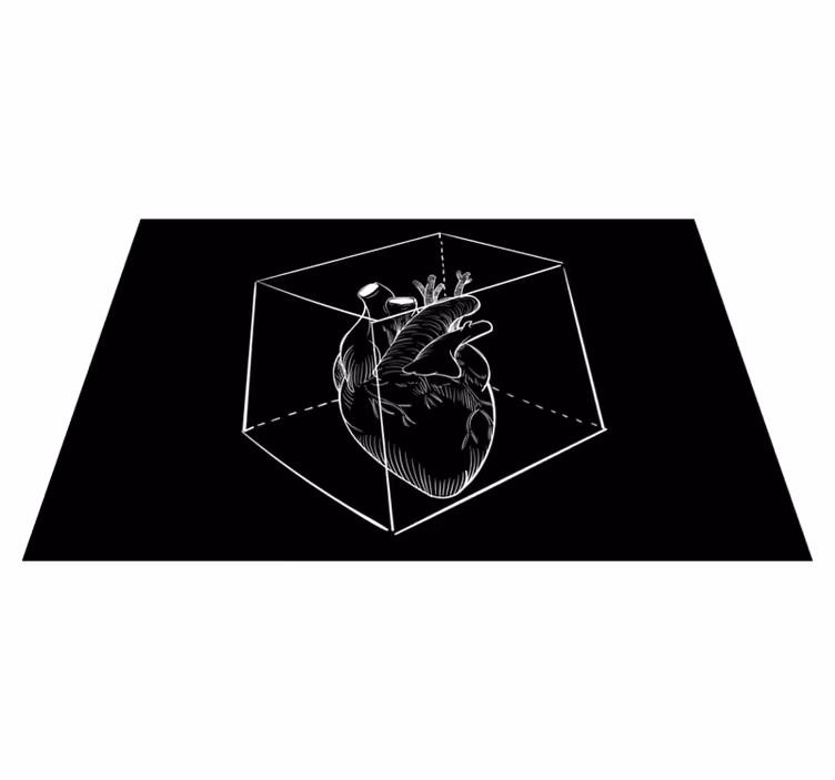 Tapis vinyle design moderne illustration de coeur - TenStickers