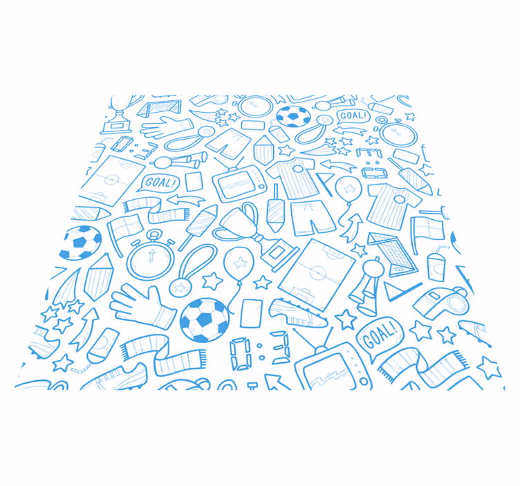 Tapis vinyle jeux éléments sportifs - TenStickers