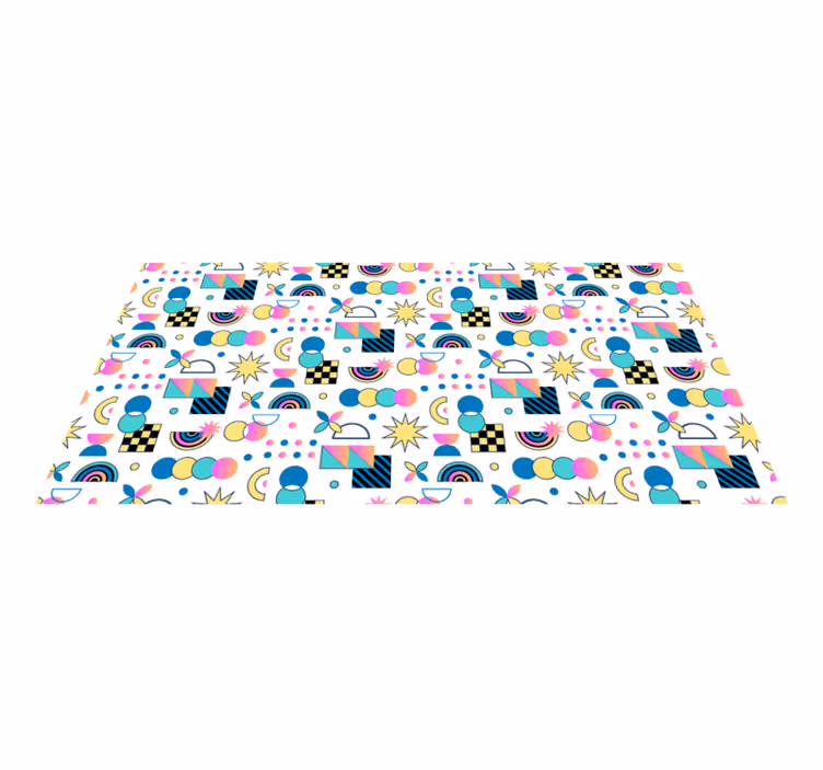 Tapis vinyles géométriques éléments vivants - TenStickers