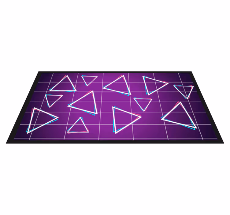 Tapis vinyles géométriques motif triangle vibrant - TenStickers