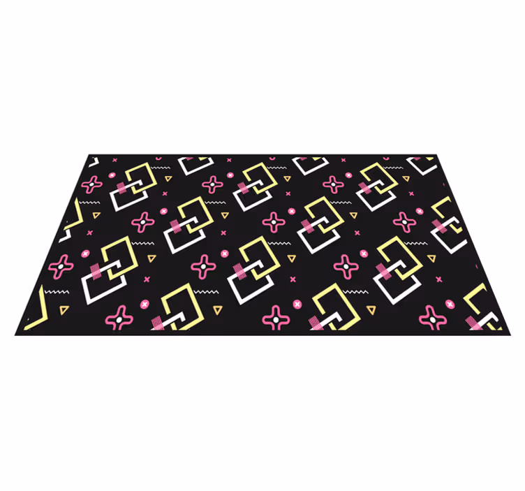 Tapis vinyles géométriques jeu de motifs modernes - TenStickers