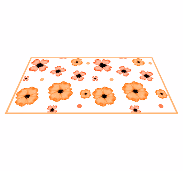 Tapis vinyle fleurs et plantes fond à motifs - TenStickers