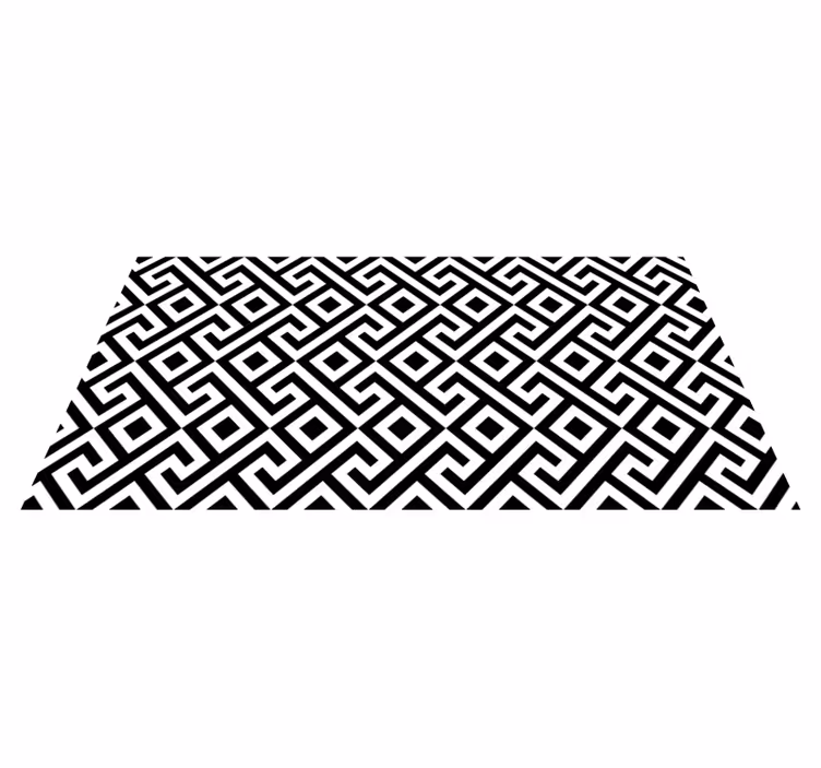 Tapis vinyles géométriques motif noir et blanc audacieux - TenStickers