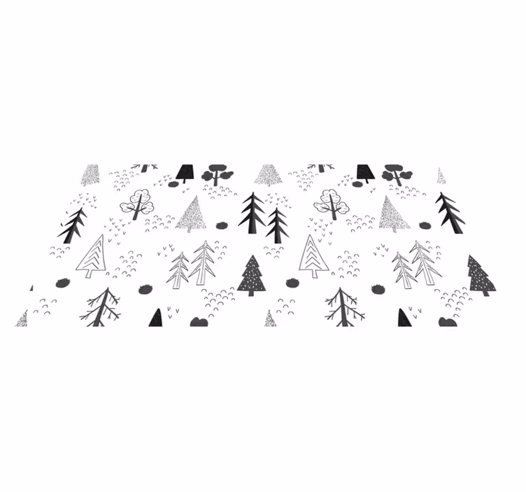Tapis vinyle nordique motif d'arbre - TenStickers
