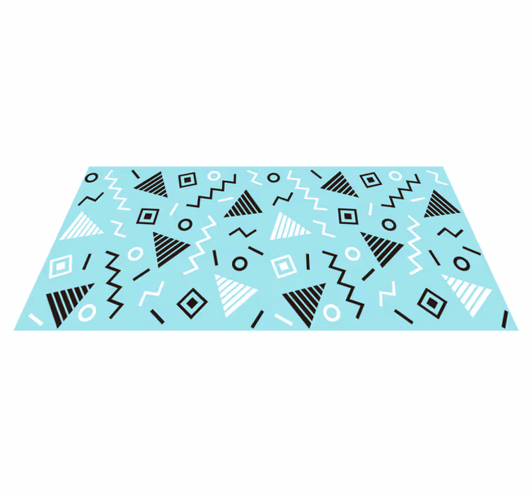 Tapis vinyles géométriques disposition des formes - TenStickers