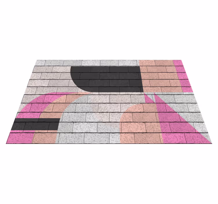 Tapis vinyles géométriques segments de couleurs conceptuels - TenStickers