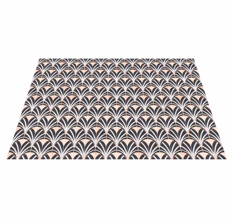 Tapis vinyle texture motif de feuilles fluides - TenStickers