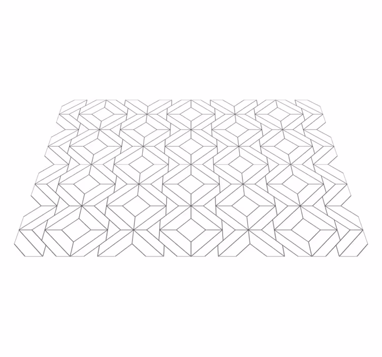 Tapis vinyles géométriques motif blanc - TenStickers