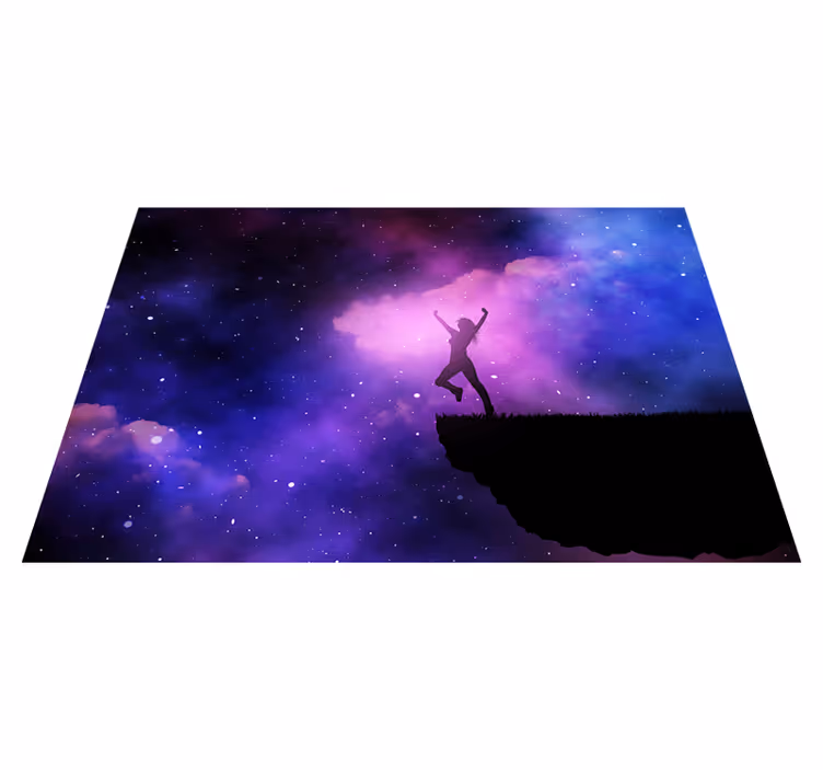 Tapis vinyle étoile voyage cosmique - TenStickers