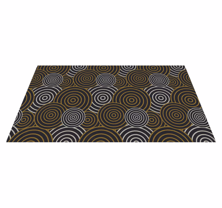 Tapis vinyles géométriques cercles en contraste - TenStickers