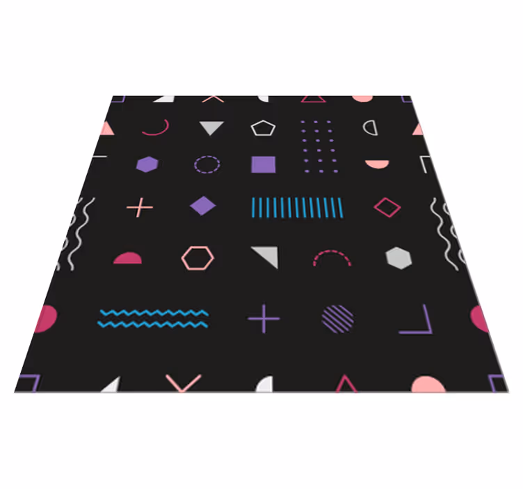 Tapis vinyles géométriques affichage de formes ludiques - TenStickers