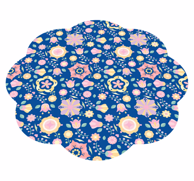 Tapis vinyle fleurs et plantes bonheur botanique - TenStickers